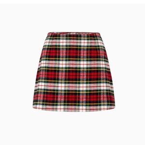 Hill House Red and Black Plaid Mini Skirt